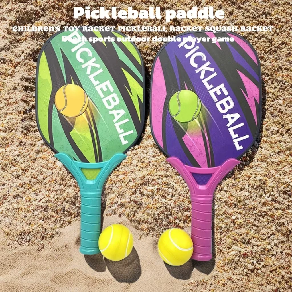 Raquete de brinquedo infantil pickleball raquete de squash brinquedo praia esportes raquete dupla ao ar livre esportes duplos