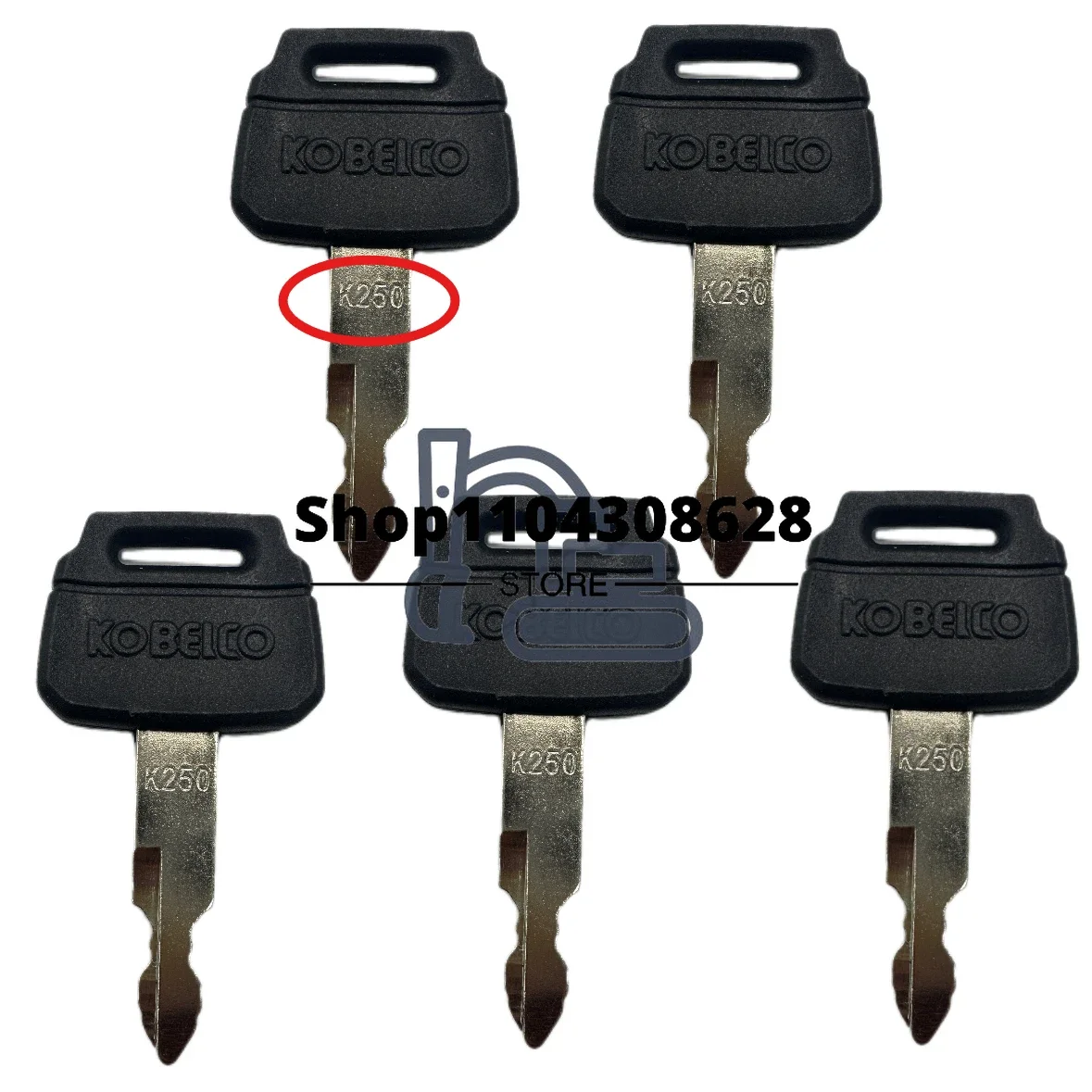 50 pieces K250 2420WL2420 Ignition Switch Key Compatible For Kobelco Excavator Wheel Loaders