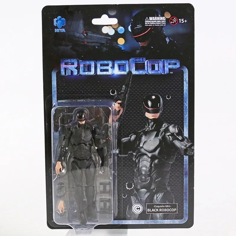 [24-hour shipping]Hiya Toys 1:18 Robocop 2014 Exquisite Mini Series Black Soldier Figurebirthday gift