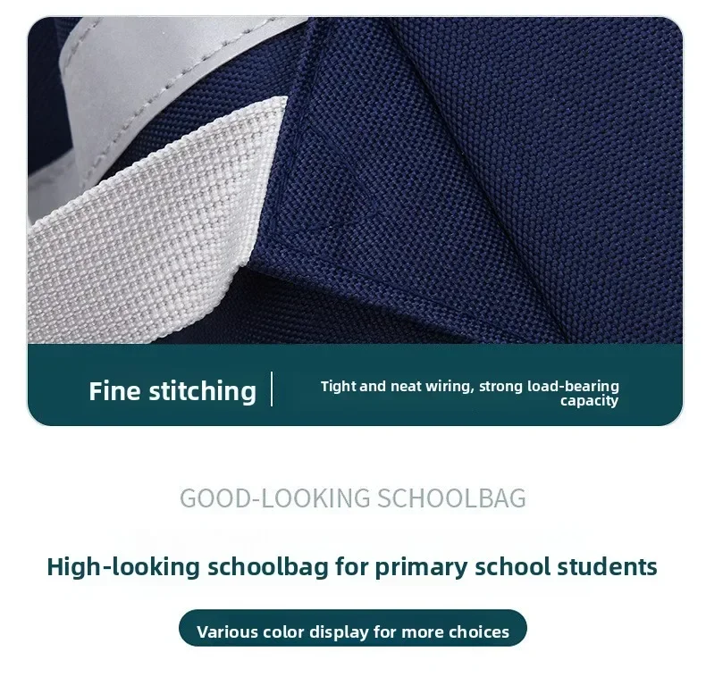 Kinder-Schulrucksack für Jungen und Mädchen der Klassen 1,6, leicht, Oxford-Stoff, wasserdicht, langlebig, Büchertasche mit ergonomischem Design – Detail 15