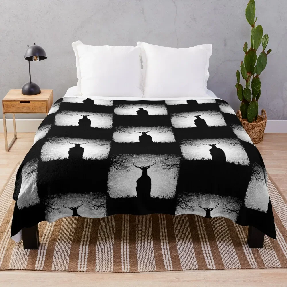 

Herne The Hunter Appears Throw Blanket Soft Warm Blanket Gift for Grandparents