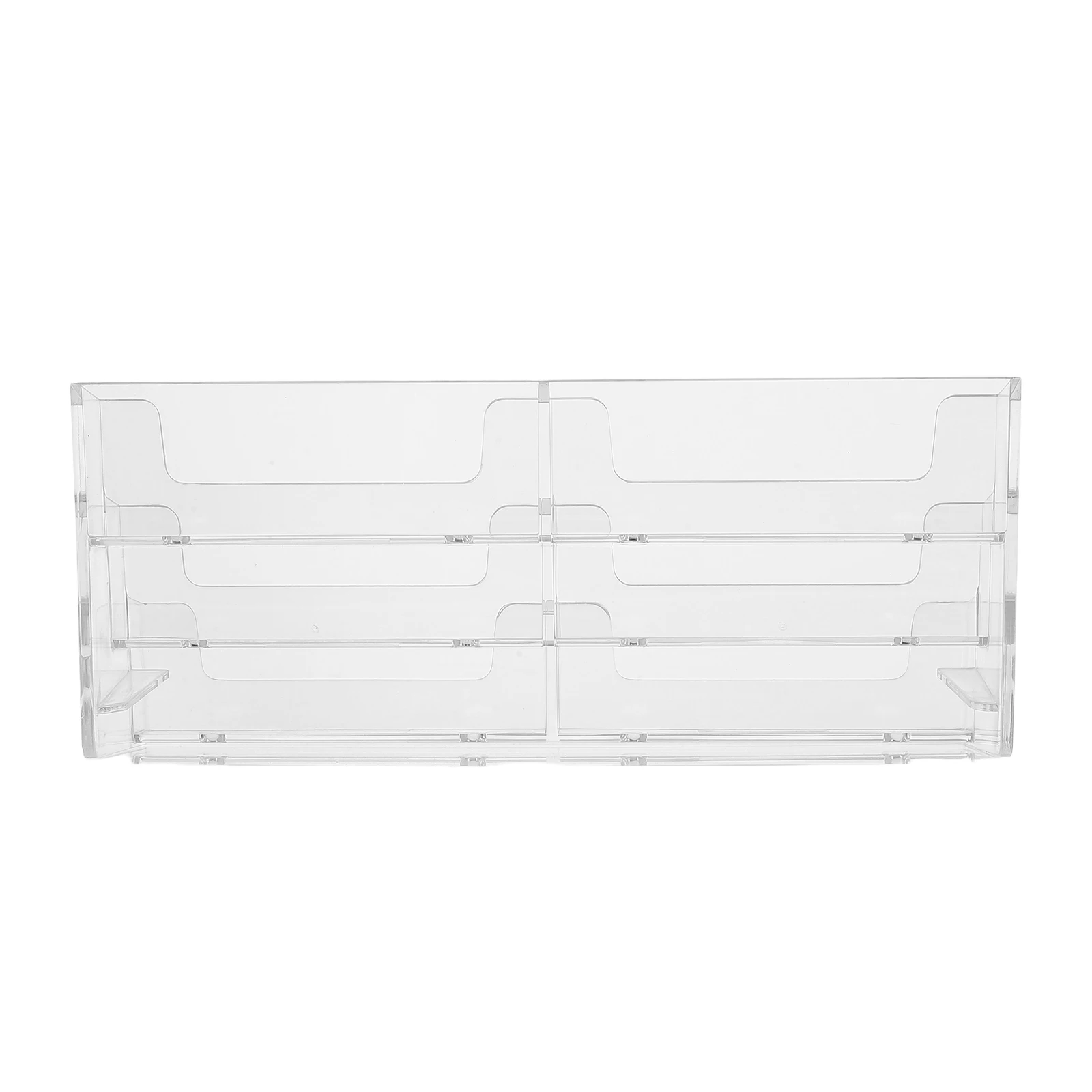 

506pcs Transparent Business Card Holder Clear Plastic Name Card Stand For Desk Office Multiple Slots Horizontal Display Case