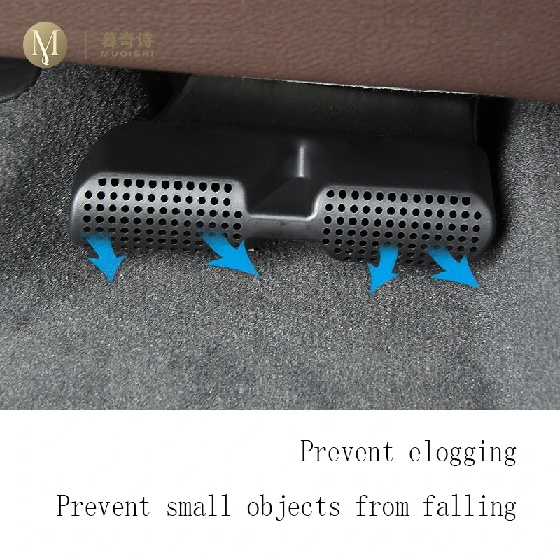 For BMW E87 Series 1 2004-2011 Car Air Condition Vent Cover Rear Seat anti dust Outlet Cover Conditioning Cover Refit ABS 2PCS