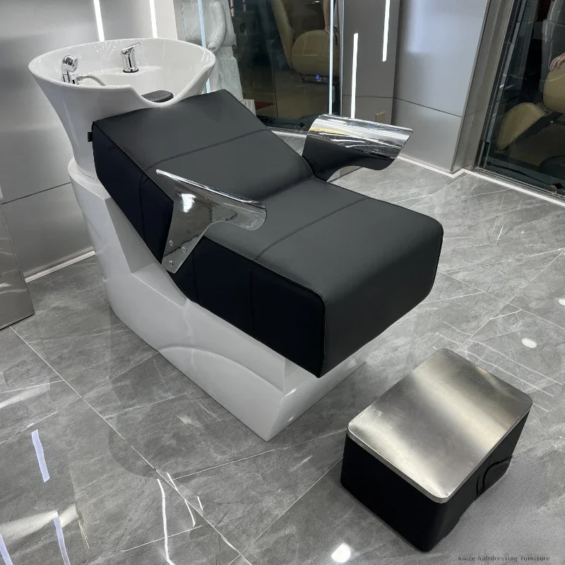 

Ceramic Basin Barber Shop Shampoo Chair for Hair Salon Bed High-End Hair Salon Fashion Shop Flushing Bed