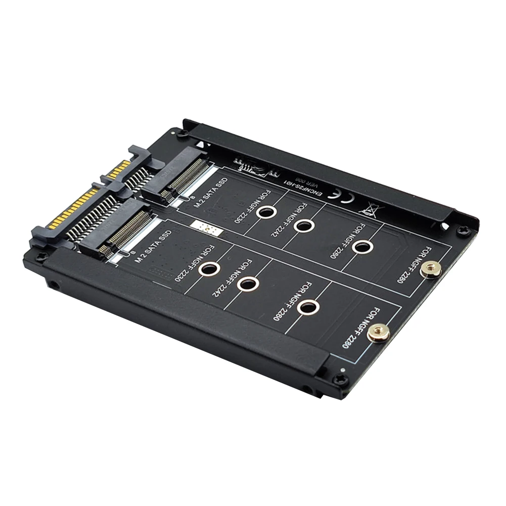 Tarjeta adaptadora NGFF a SATA3, B-M de clave M2, unidad de estado sólido SSD a tarjeta adaptadora 6G con enchufe de carcasa, adaptador M.2 SATA