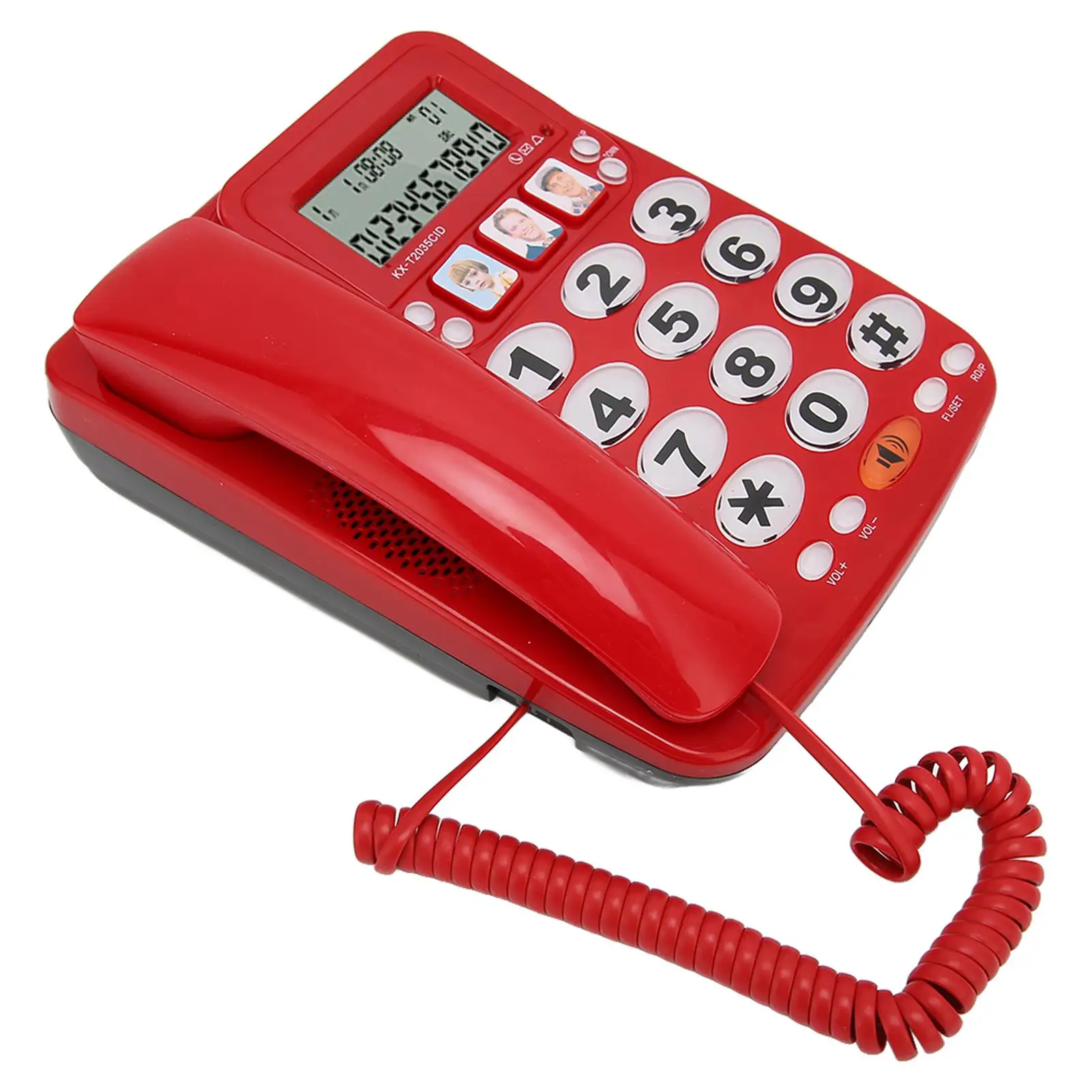 2-Line Corded Landline Phone with Speed Dial, Caller ID, Last Number Redial & Mute for Home and for hotel Use