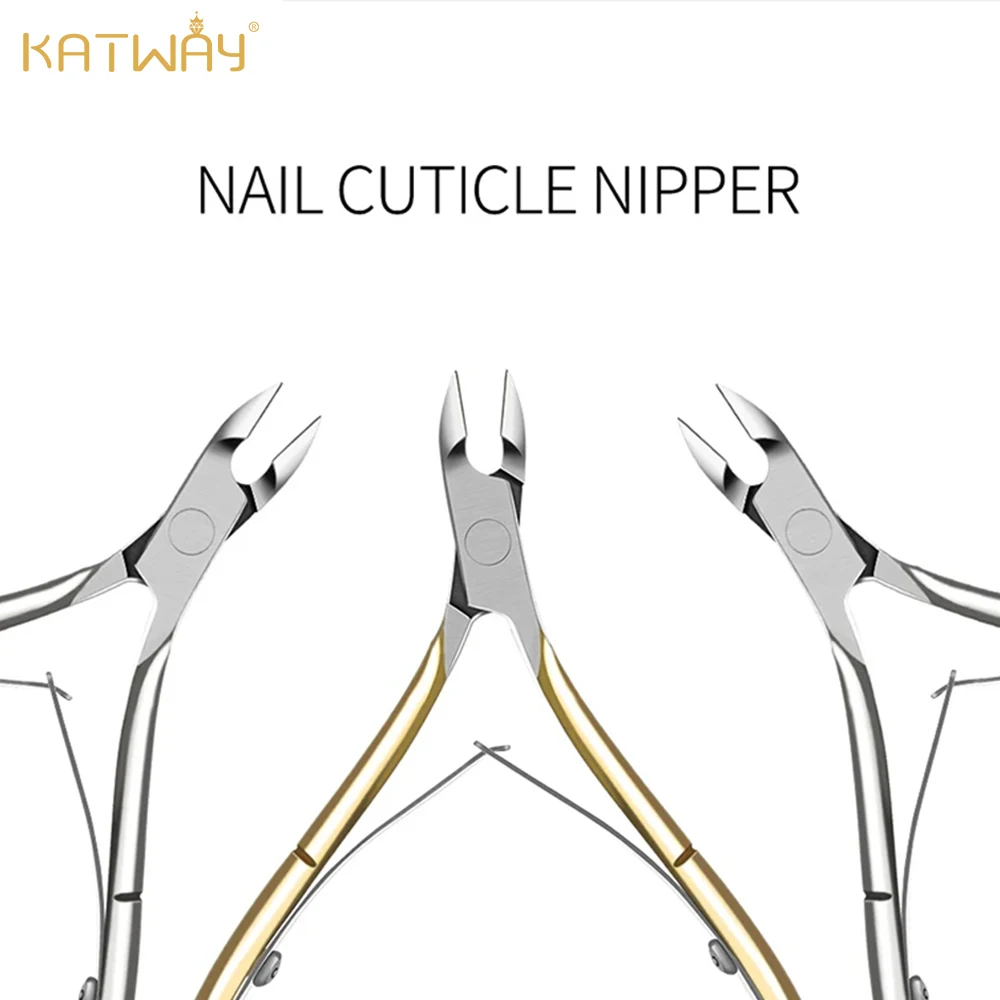 KATWAY Cuticle Nipper 6mm Stainless Steel Nail Clipper Cutter Trimming Plier Scissors Toenail Fingernail Manicure Tools HH-AA20