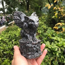 100mm Natural Yooperlite Crystal Gargoyle Hand Carved Polished Quartz Statue Healing Gemstones Crafts For Home Decorations 1pcs