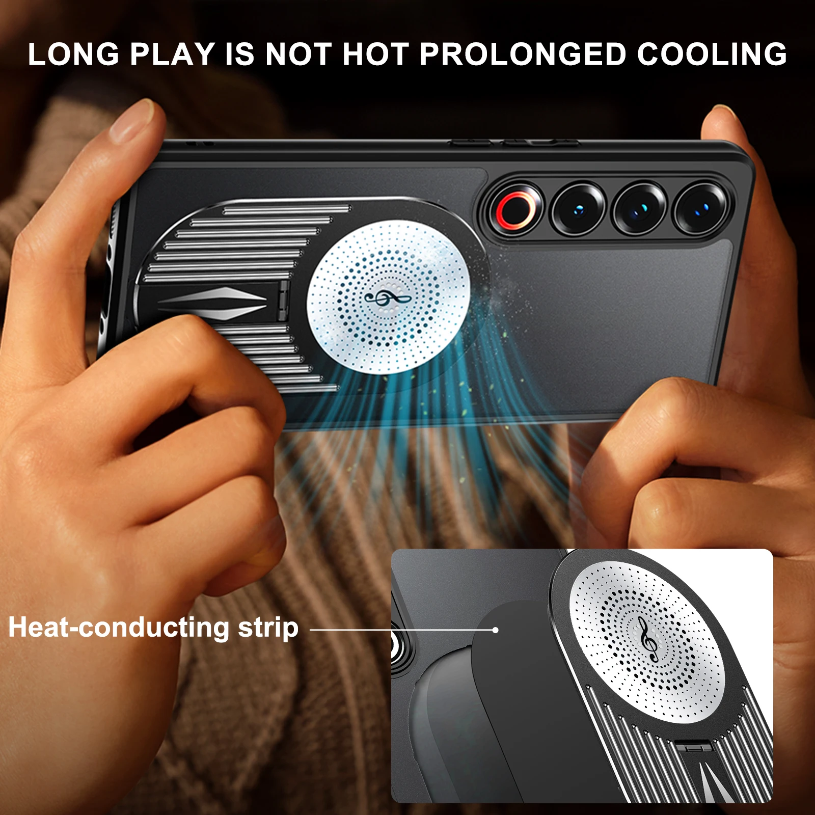 Matte heat dissipation bracket back case For Meizu 21 Pro Support wireless charging Fall prevention Phone Case For Meizu 20 Pro