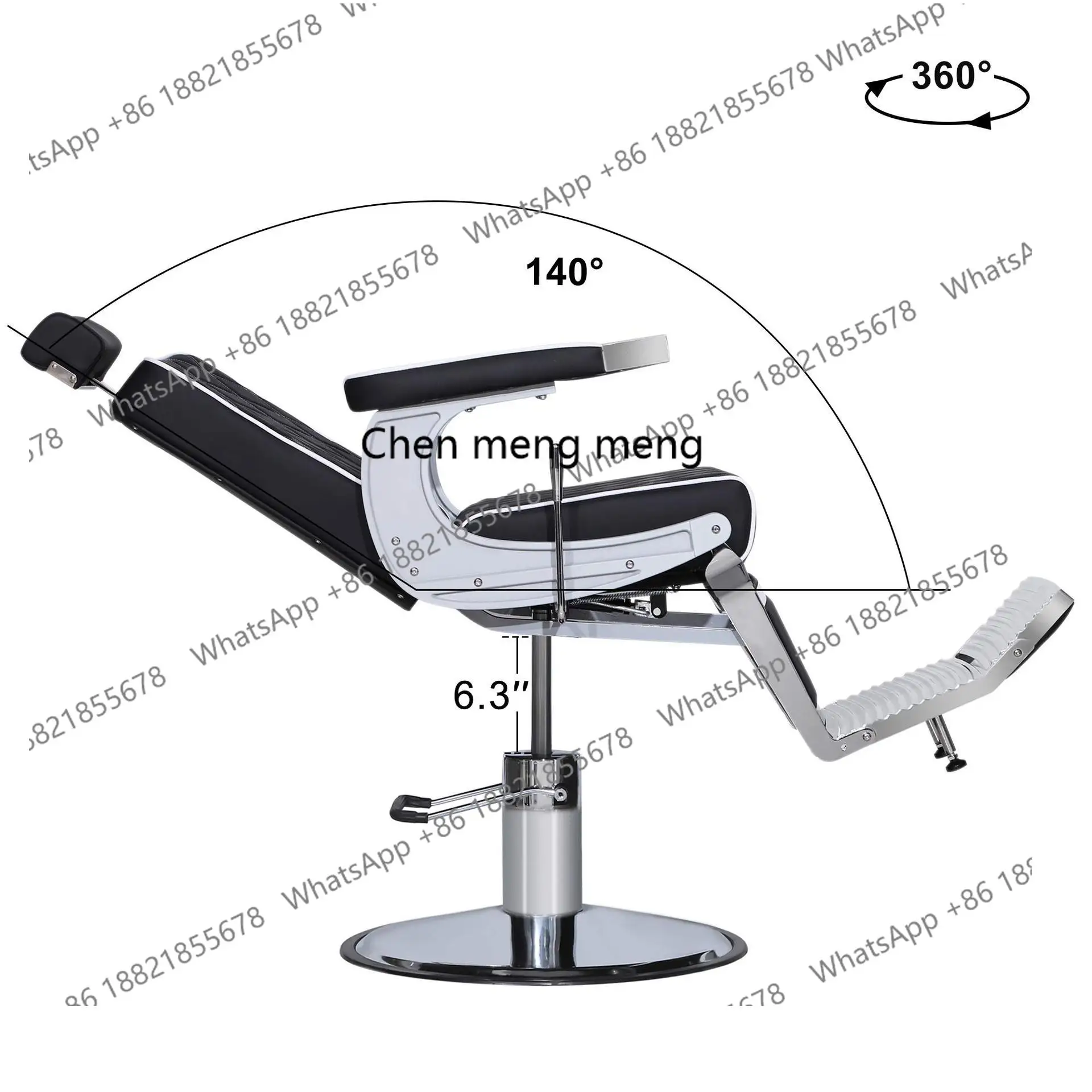 كرسي الحلاق كرسي الحلاق لصالون الشعر يمكن تلقيته ورفعه كرسي الحلاق الرجالي #2