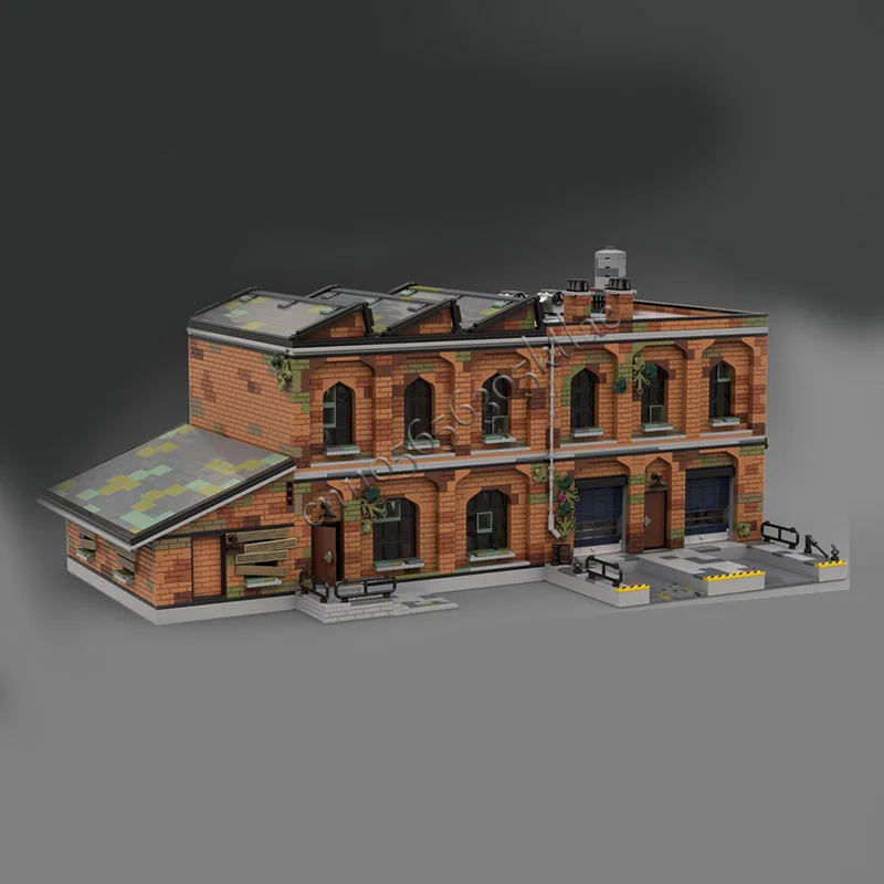 7151 PCS Construction Old Warehouse MOC Customize Modular Building Block Simple Brick Educational Model DIY Birthday Toy Gift