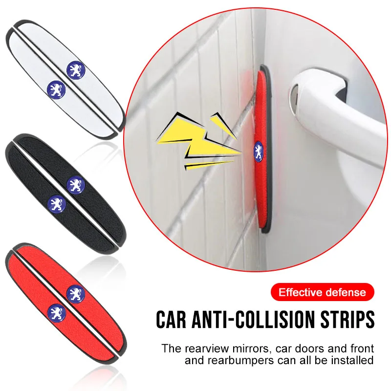 

Car Door Edge Anti Scratch Collision Protection Strip Stickers For Peugeot 108 406 407 408 206 207 208 306 307 Car Accessories