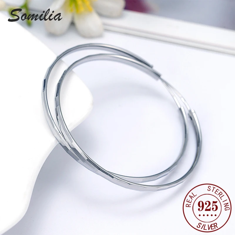 SOMILIA Low sensitivity 100% 925 sterling silver earrings with luxurious and high-quality women's exquisite jewelry