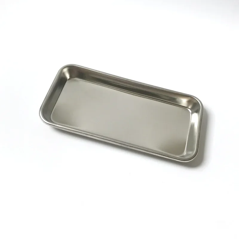 Stainless Steel Square Storage Tray Dental Medical Tools Kitchen Nail Tattoo Device Supplies Dish