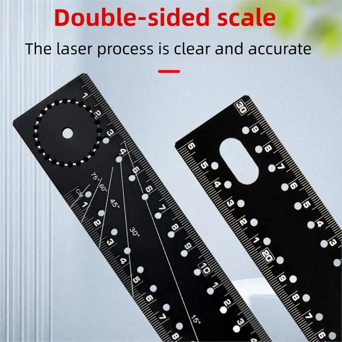 300mm Foldable Woodworking Right Angle Ruler Multi-Functional Angle Ruler for Woodworking Meaurement