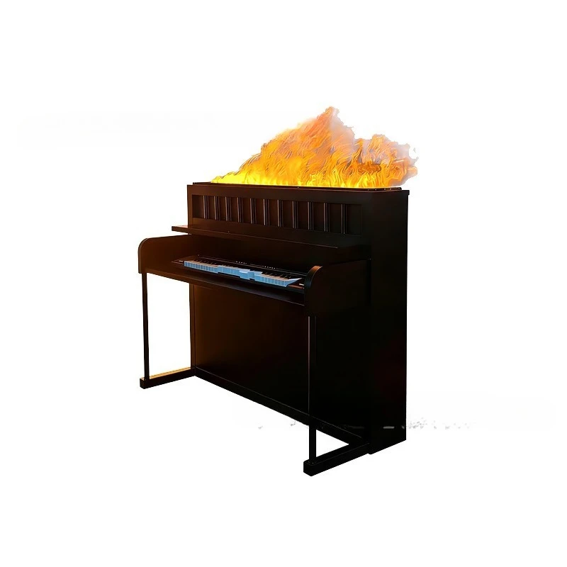 

Outdoor simulated flame piano, seaside beach can burn flame piano in rain, wedding fake piano props