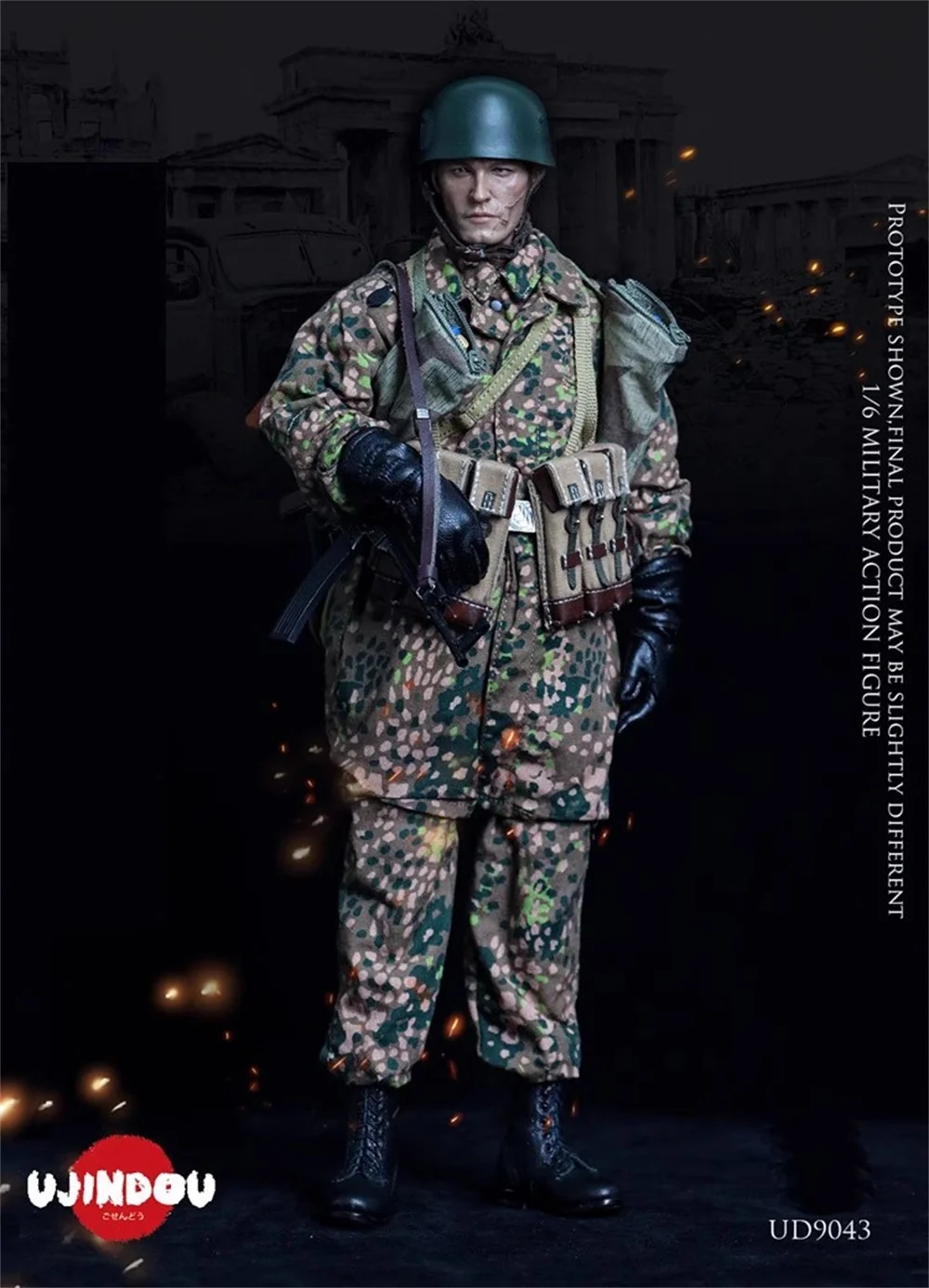 1/6 UJINDOU UD9043 Soldat Puppe Betriebseinheit Komplettset Bewegliche Actionfigur ca. 12" Geschenk für Fans Sammeln