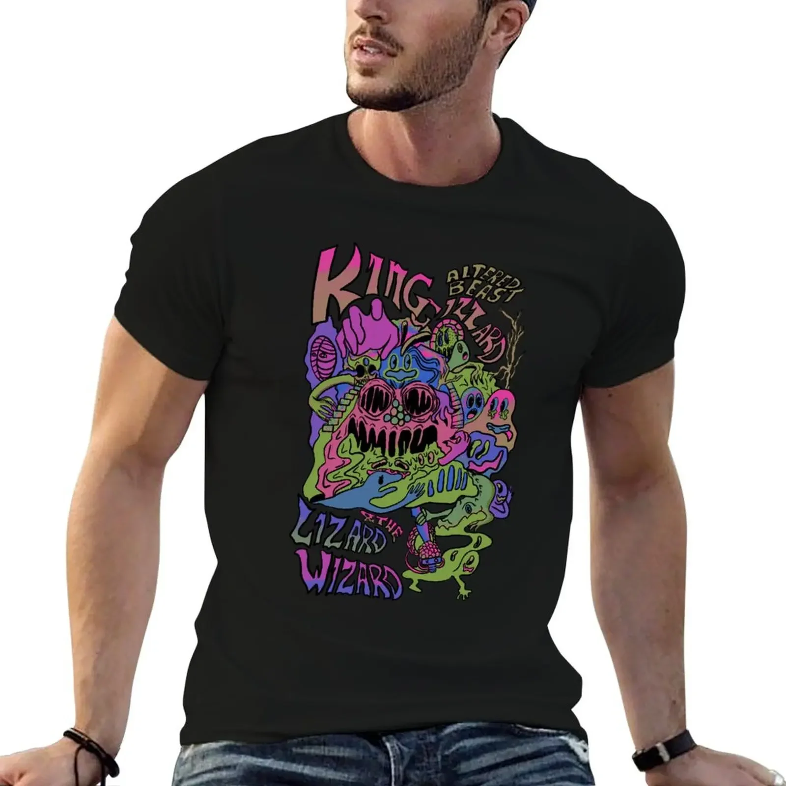 

People Call Me King Gizzard And The Lizard Wizard Altered Beast Retro Vintage T-Shirt shirts graphic oversizeds t shirt for men