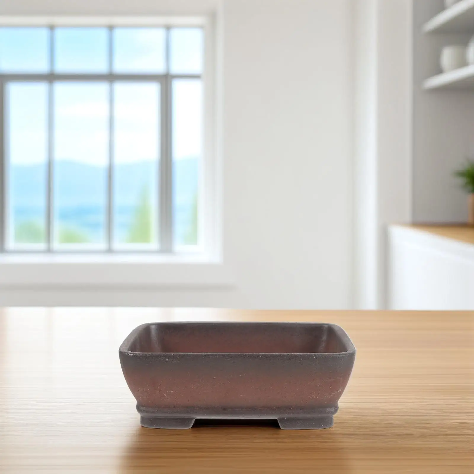 

Succulents Pot Rectangular Flowerpot Bonsai Pots Purple Sand Plant Planter for Small