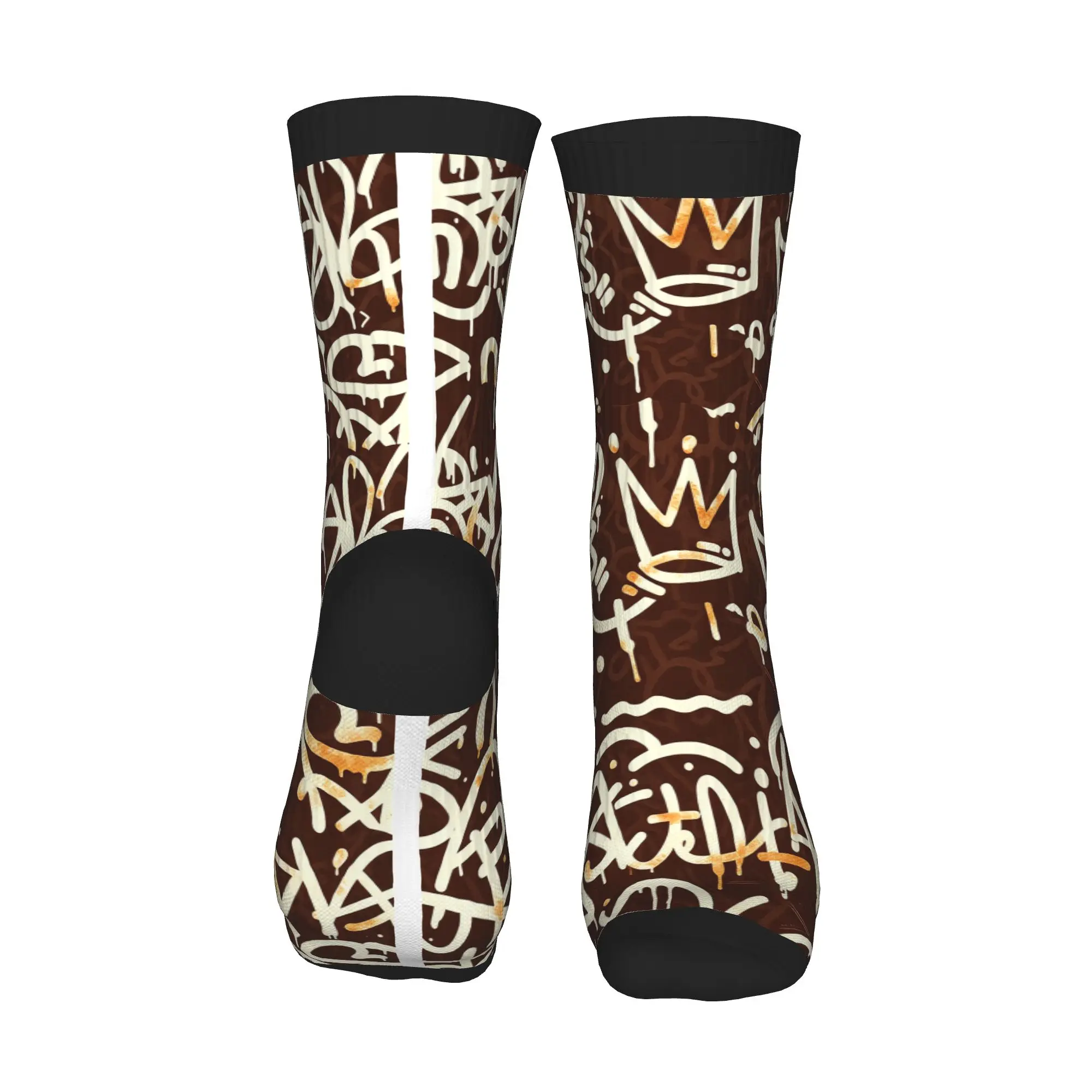 Street Art Print Color Block Socks  Printed Stretch Moisture Wicking Workout Outdoor Daily Wear Keepsake