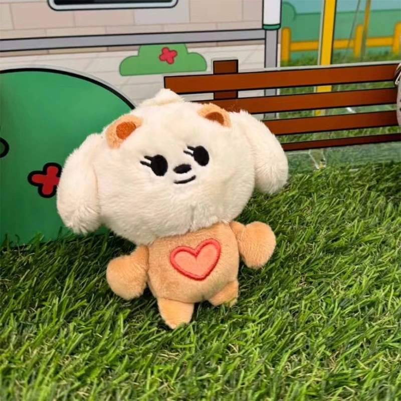

12cm Dolls Kpop Cute Soobin Beomgyu Ppulbatu Same Plush Keyrings Tutu Bar Two-bar Doll Keychain Rings Plush Bag Pendant