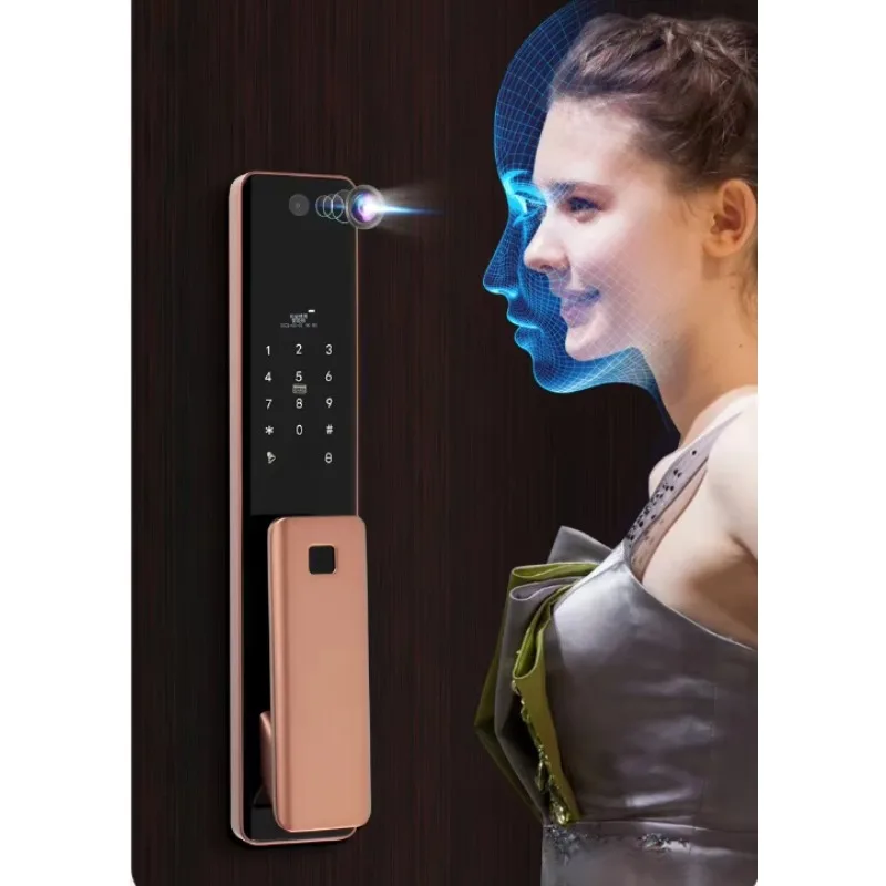 Wi-Fi Smart Lock Set 3D Face Recognition Automatic Outdoor Waterproof Security  Aluminum Cabinet Memory Card