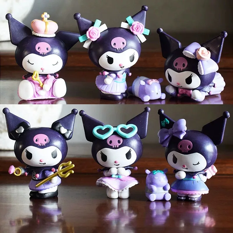 Neue Sanrio Charaktere Kuromi Geburtstags feier Action figur Sammlung Spielzeug Kinder Weihnachten Geburtstags geschenke Dekoration Home Ornamente