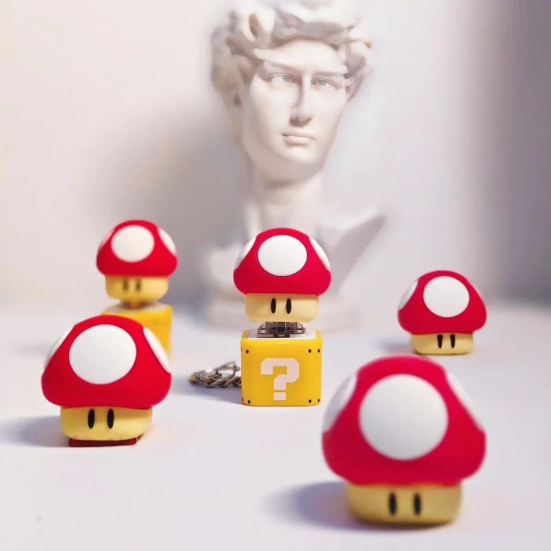 لعبة ماريوس المفاتيح علامة استفهام الطوب قلادة التلألؤ نطق لطيف الإبداعية حقيبة الديكور لعبة هدية #3