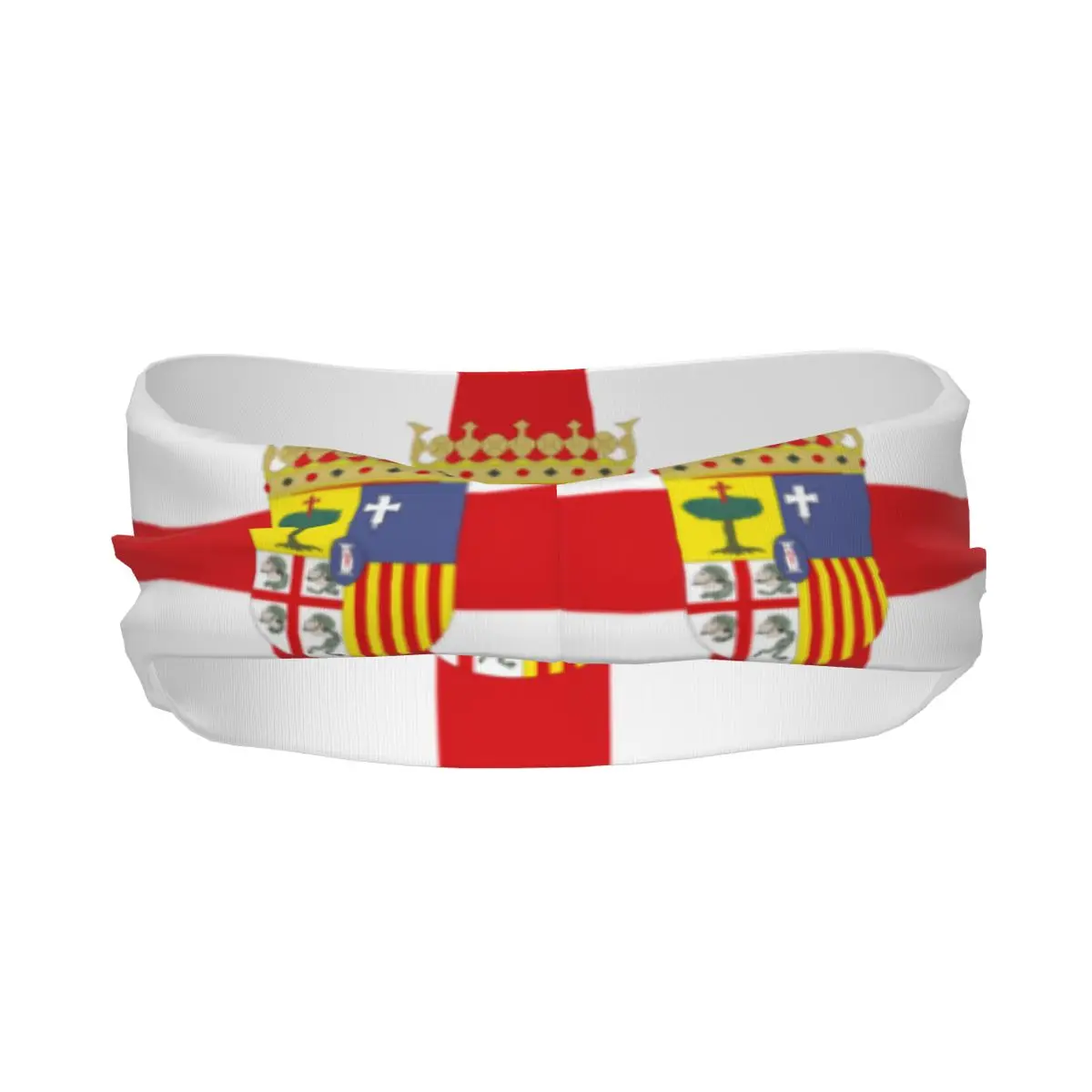 Flag Of Zaragoza Elastic Hair Band Yoga Headband Makeup Hair Hoop Headwrap