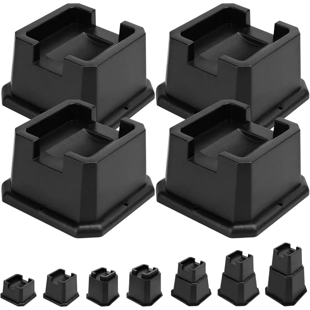 

Bed Risers 2 inch, Furniture Risers Elevation in Heights 2 3 4 5 6 7 8 Inch Heavy Duty, Bed Lift Risers for Caster Whe