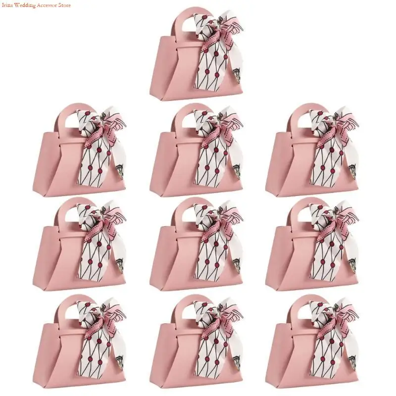 

G92D 10 шт. стильная кожаная упаковочная коробка кожаная дорожная сумка маленькая сумка для конфет из искусственной кожи коробка