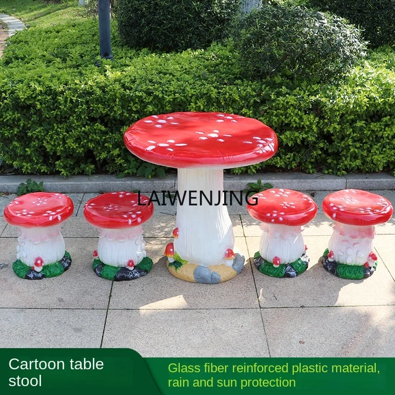 

MJY outdoor fiberglass cartoon strawberry corn sculpture villa courtyard stool decoration