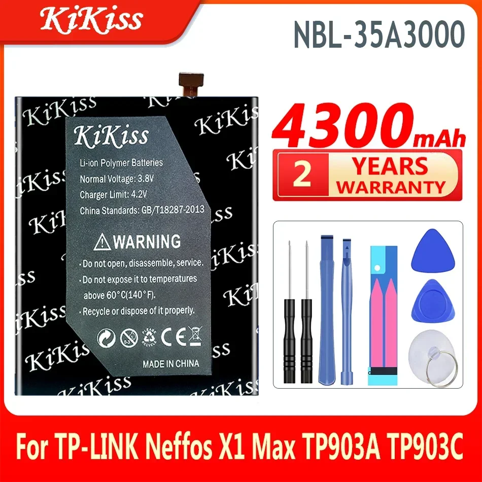 KiKiss 4300mAh Replacement Battery NBL-35A3000 for TP-LINK Neffos X1Max TP903A TP903C Cell Phone Batteries