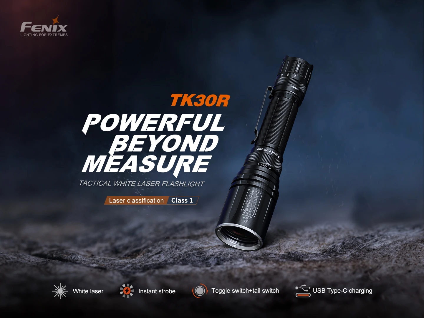 FENIX TK30R White laser long-range outdoor high bright and strong light tactics multi-functional charging flashlight