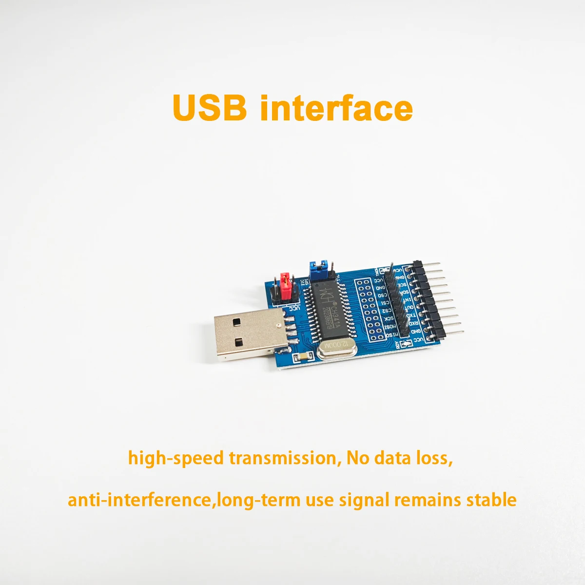 

CH341A-USB to SPLL2C module，Used for string expansion, hardware debugging MCU recording, program debugging data collection,etc