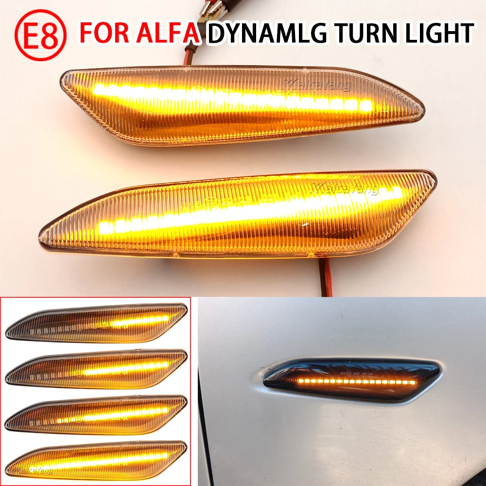 For Fiat Tipo Egea Alfa Romeo 156 147 Chrysler Ypsilon III Lancia Delta Dynamic Led Side Marker Blinker Turn Signal Light