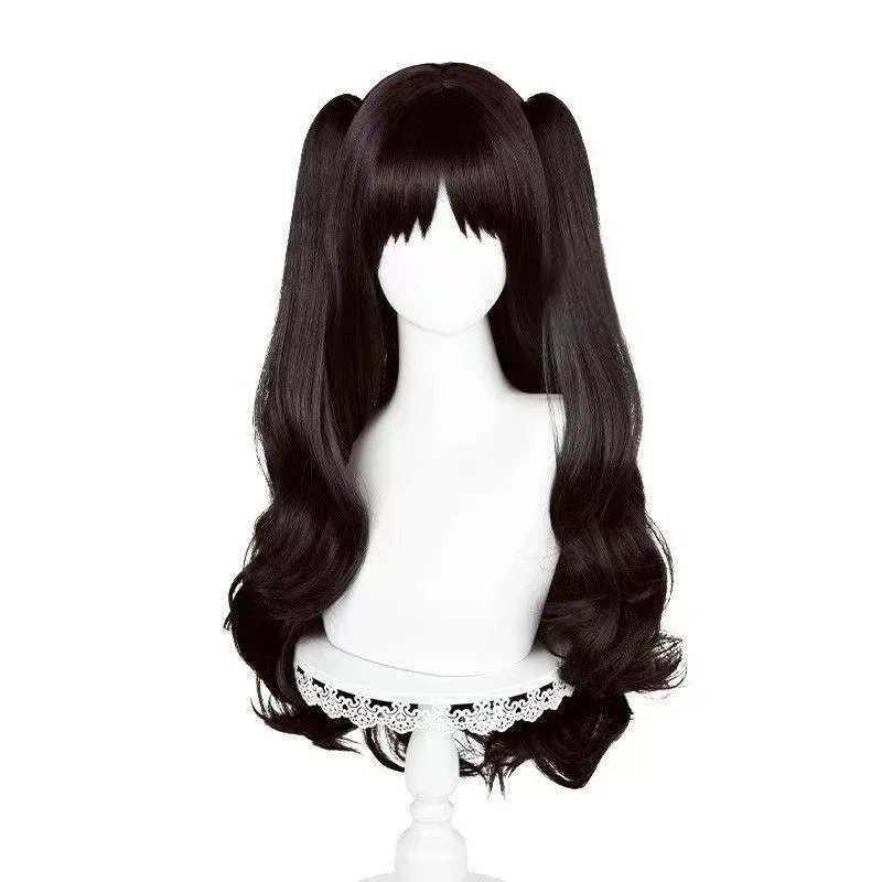 

CyFate Tohsaka Rin Cosplay Wig Double Ponytail Synthetic Long Curly Wig Anime Coser Cute Girl High Quality Wig Halloween Party U