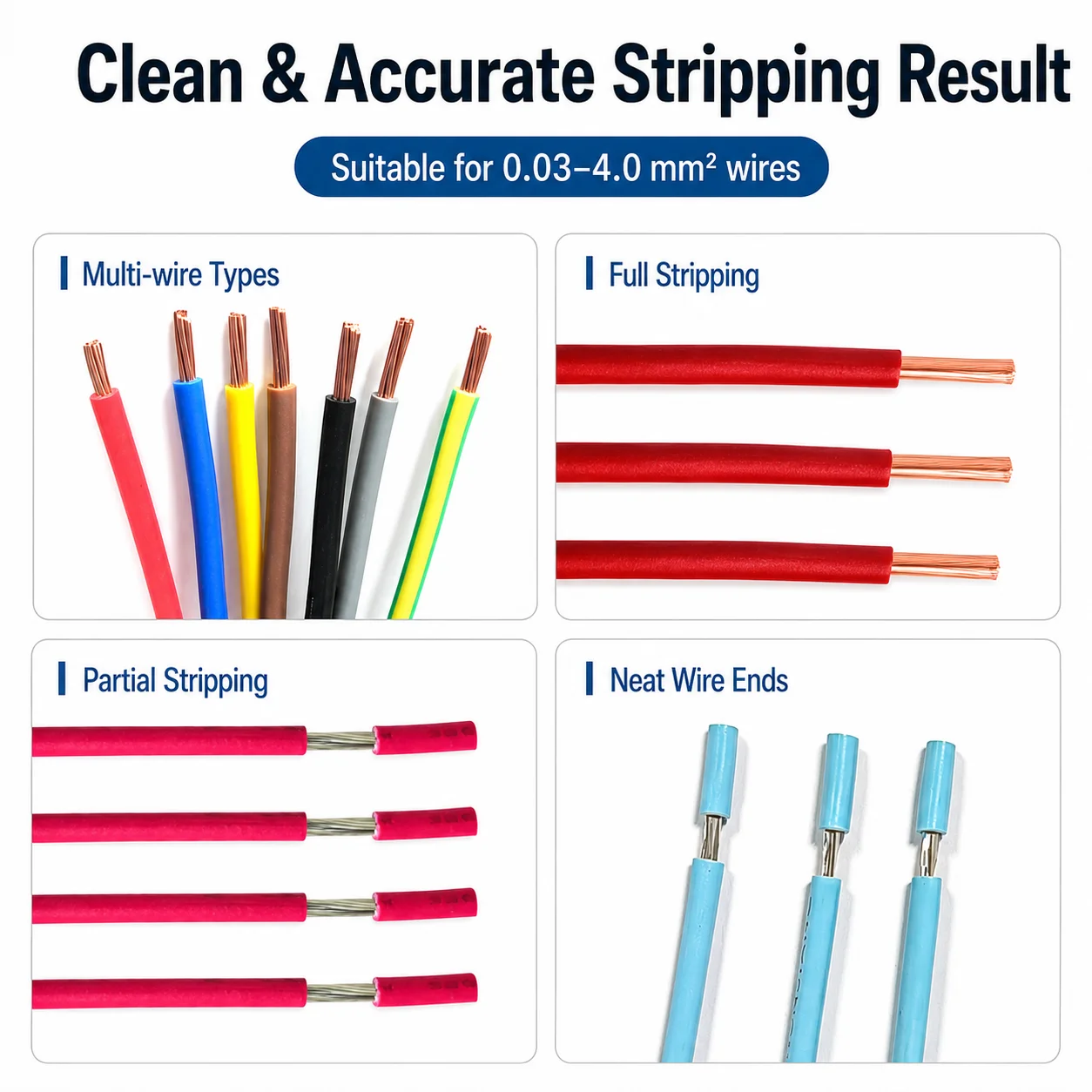 SQ-CD01 Portable Automatic Wire Stripping Machine 0.03-4.0 Sq Mm Fast Electric Sensor Cable Stripper Factory Price