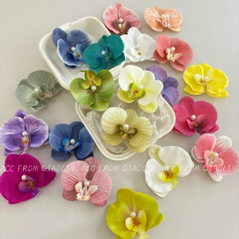 

1 Piece Korean Fashion Mint Green Hair Claw Elegant France Fashion Floral Bang Side Clip Sweet Hair Accessories Women Headwear