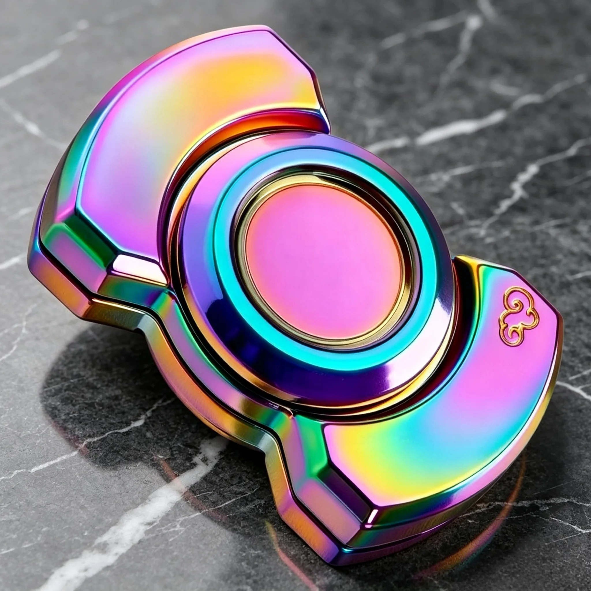 Electroplated Rainbow Fidget Spinner Random Color Metal Hand Spinner EDC Stress Relief Fingertip Gyro Anti-Anxiety Toy