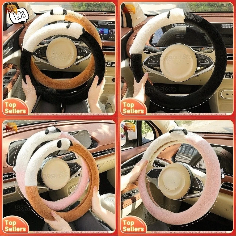 

2026 Plush Pachadog Winter Steering Wheel Cover for Car with Anti Slip Warm and Durable Design Suitable for Various Vehicle