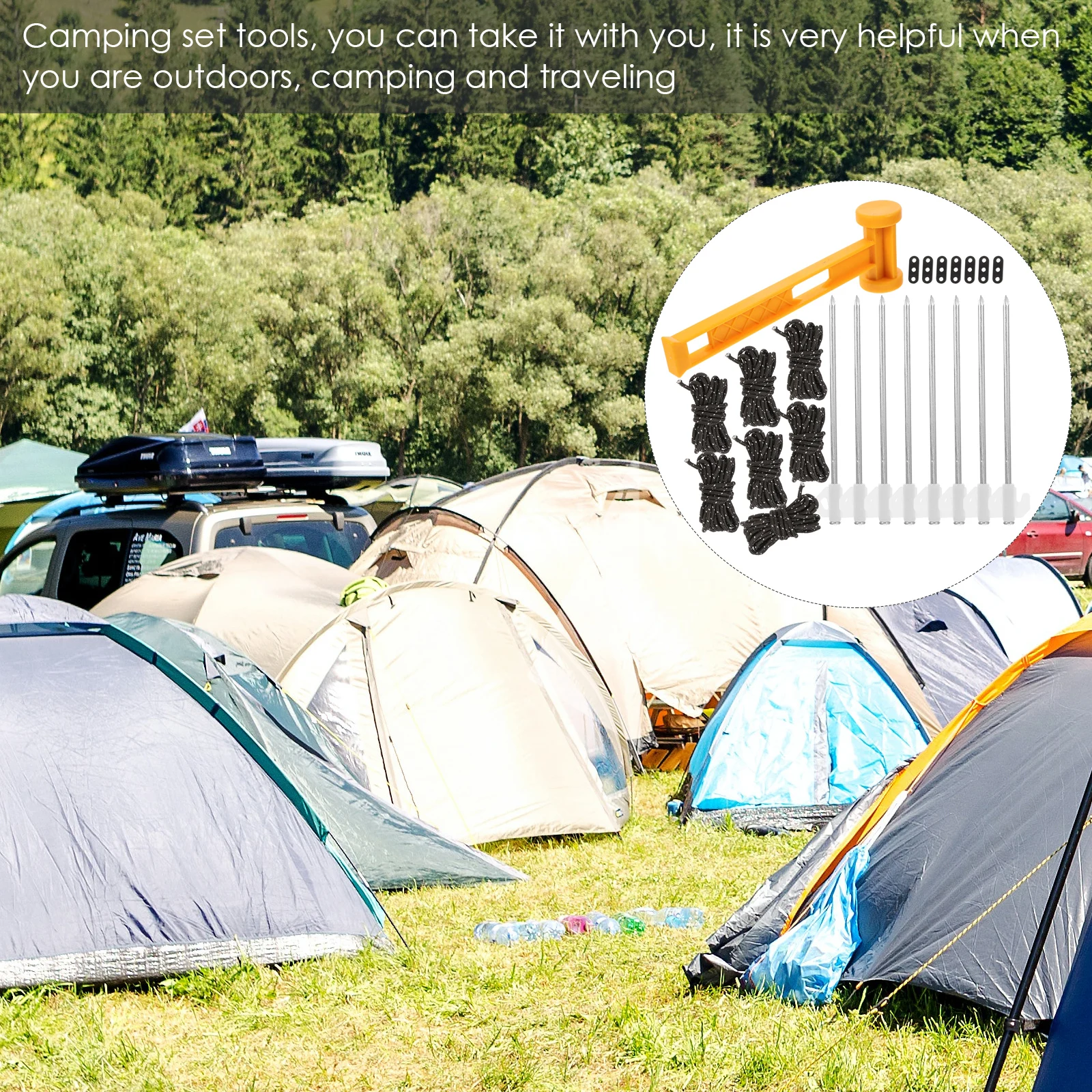 

Plastic Tent Stakes Camping Accessories Windproof Tent Pegs Lightweight Outdoor Tools