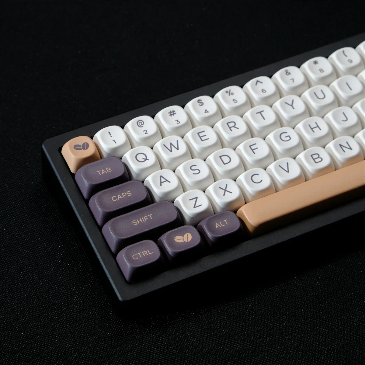 MOA keycap 126 tombol kopi PBT, tutup kunci profil MOA sublimasi lima sisi untuk tombol MX mekanik