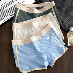Men's Underwear Cotton Antibacterial Crotch Man Pack Shorts Boxers Fashion Comfortable Breathable U Convex Male Panties