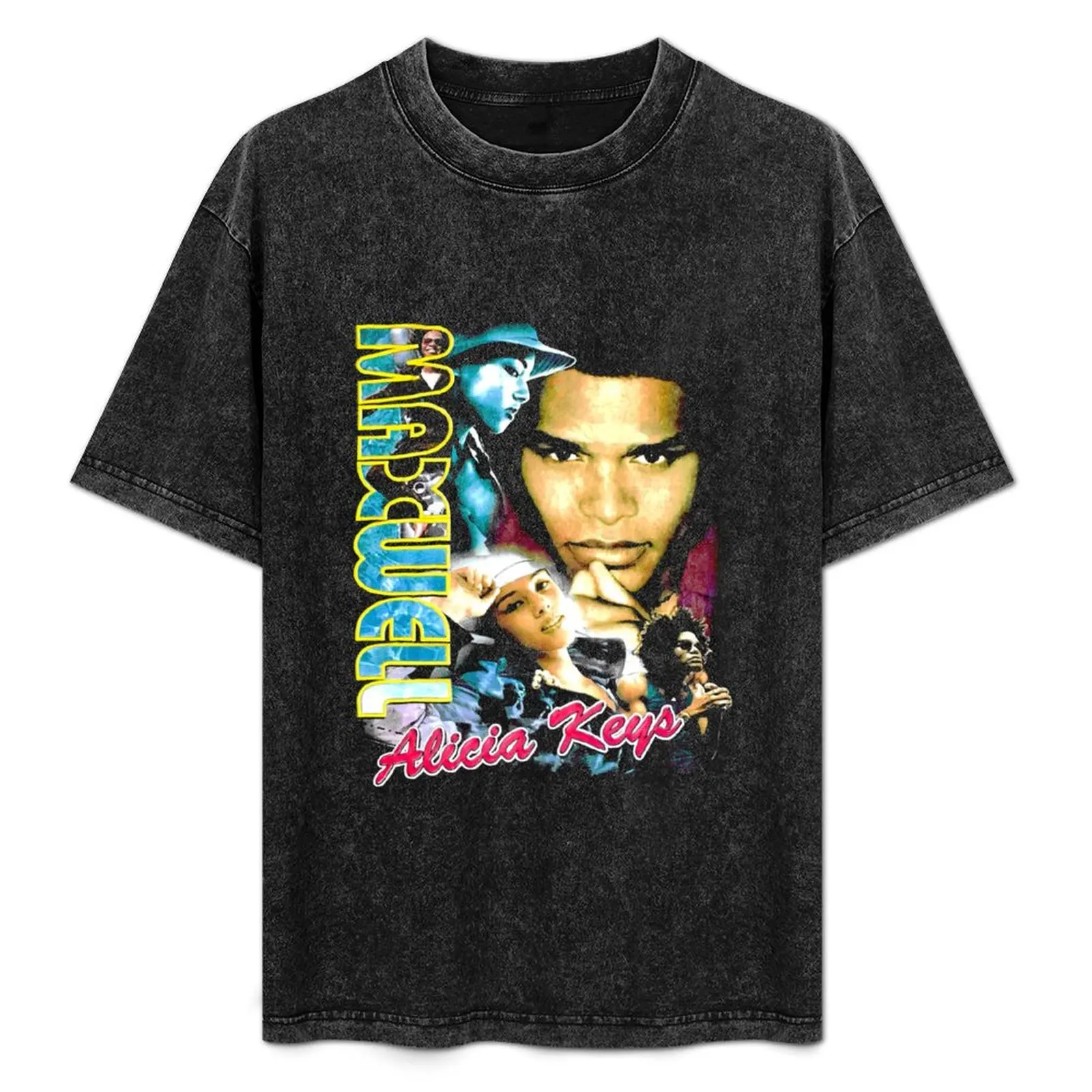 

Rare Vintage 01 Maxwell Alicia Keys rap hip hop T-Shirt plus sizes blanks rapper graphic tees street wear t shirts for men