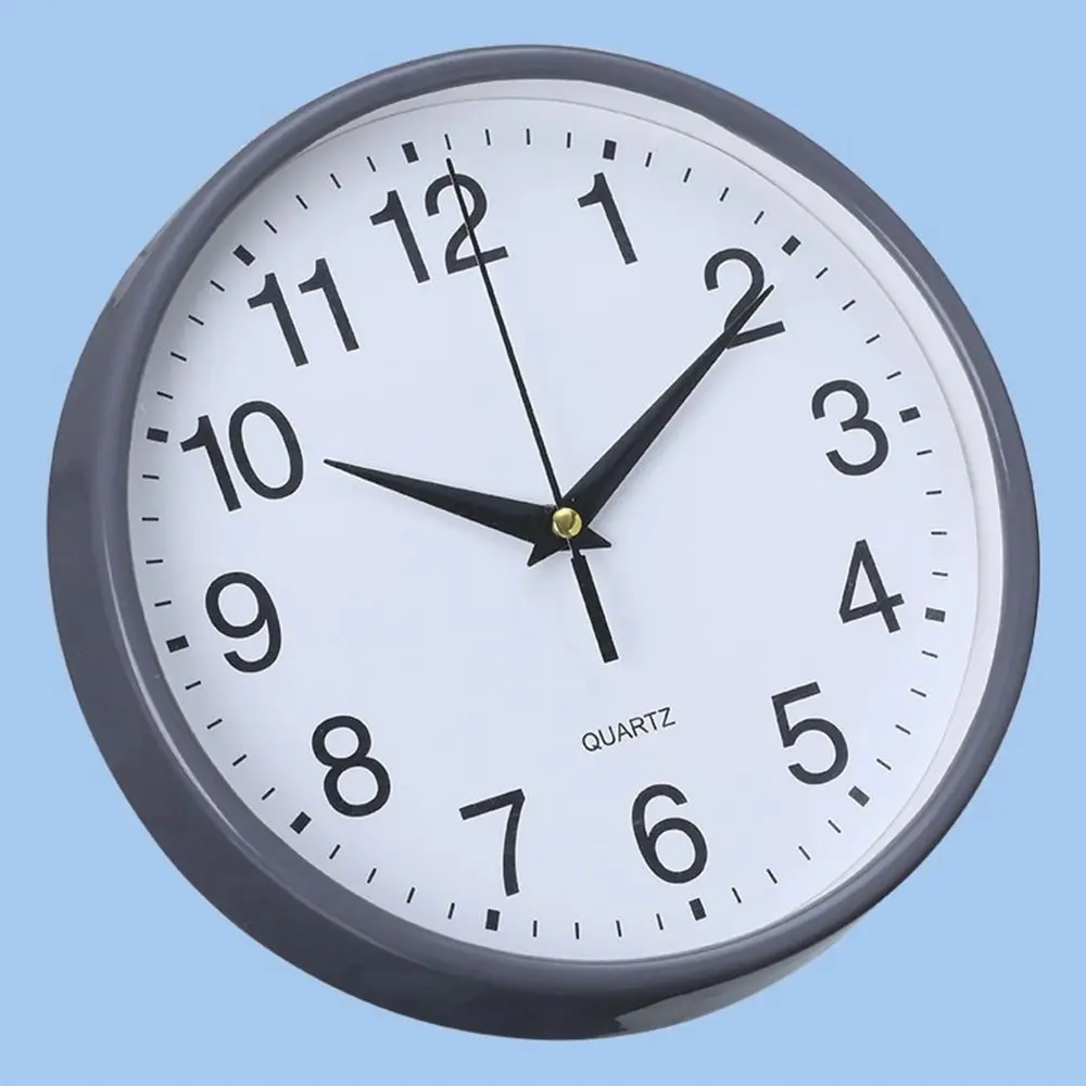 Battery Operated Hanging Clock Easy-to-read Accurate Round Wall Clocks Easy To Install 8 Inch Modern