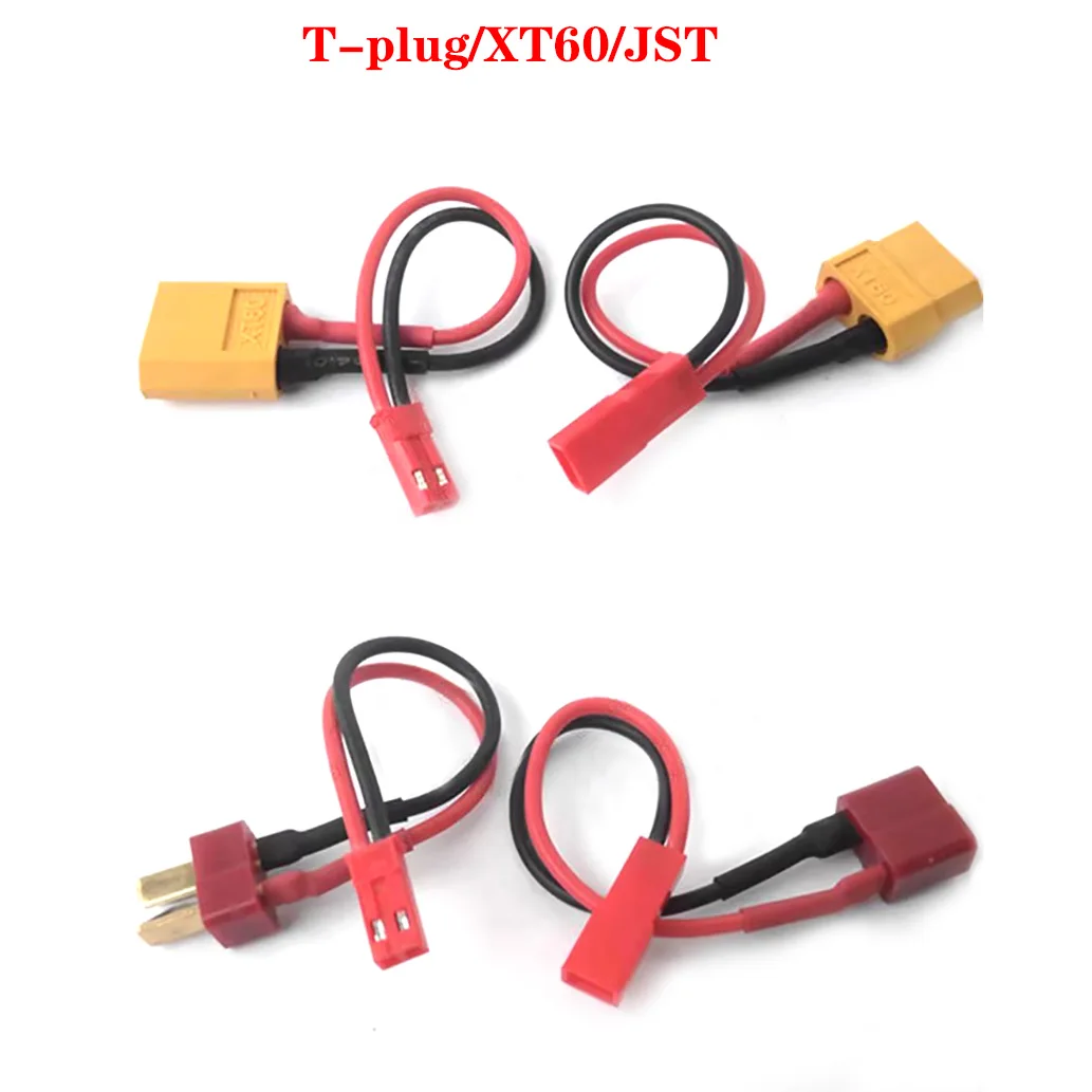 100PCS JST Male female Plug to male female XT60 T-Plug Connector Battery Conversion Cable  RC Car Quadcopter Helicopter