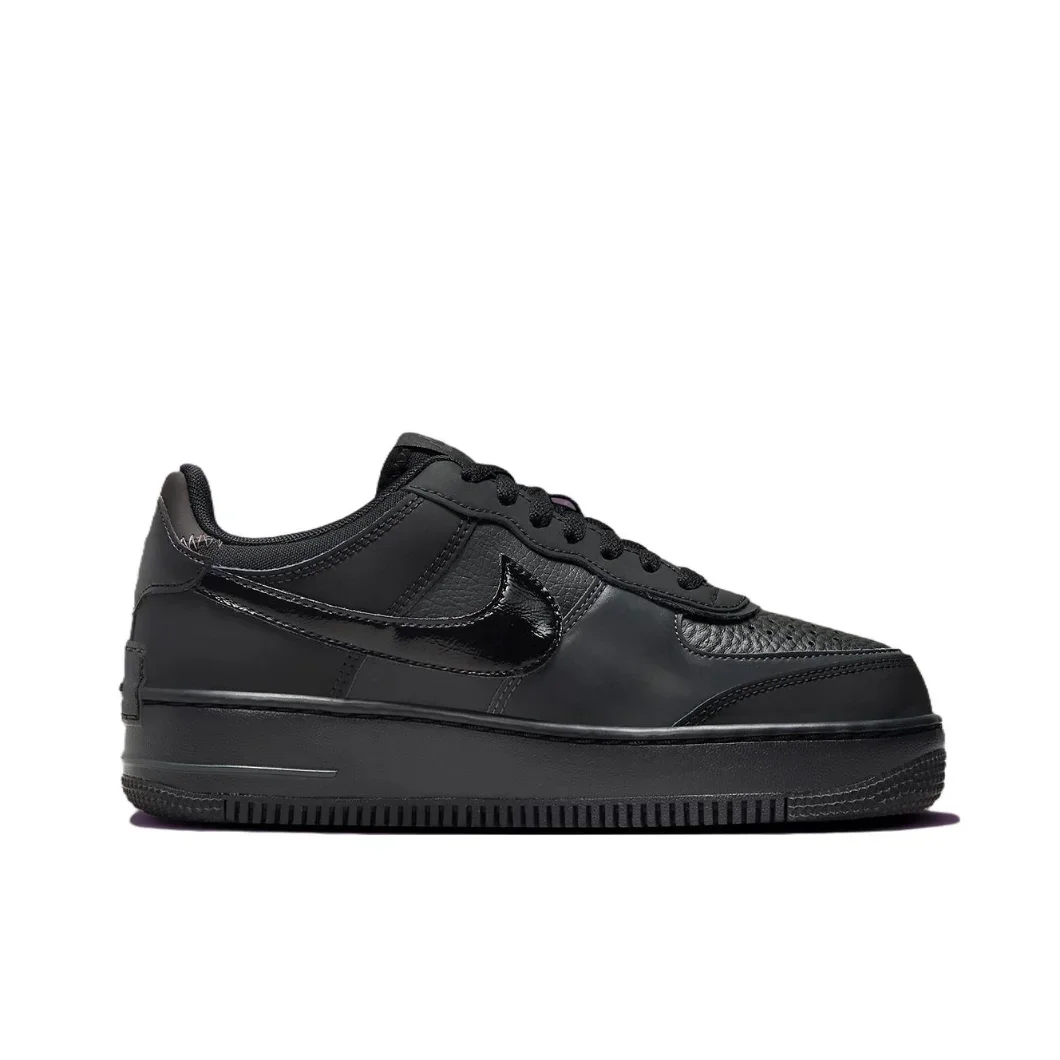 Nike New listing Air Force 1 Shadow Women's Fashion Low Top Boardshorts Anti skid Wear resistant Casual Shoes Black