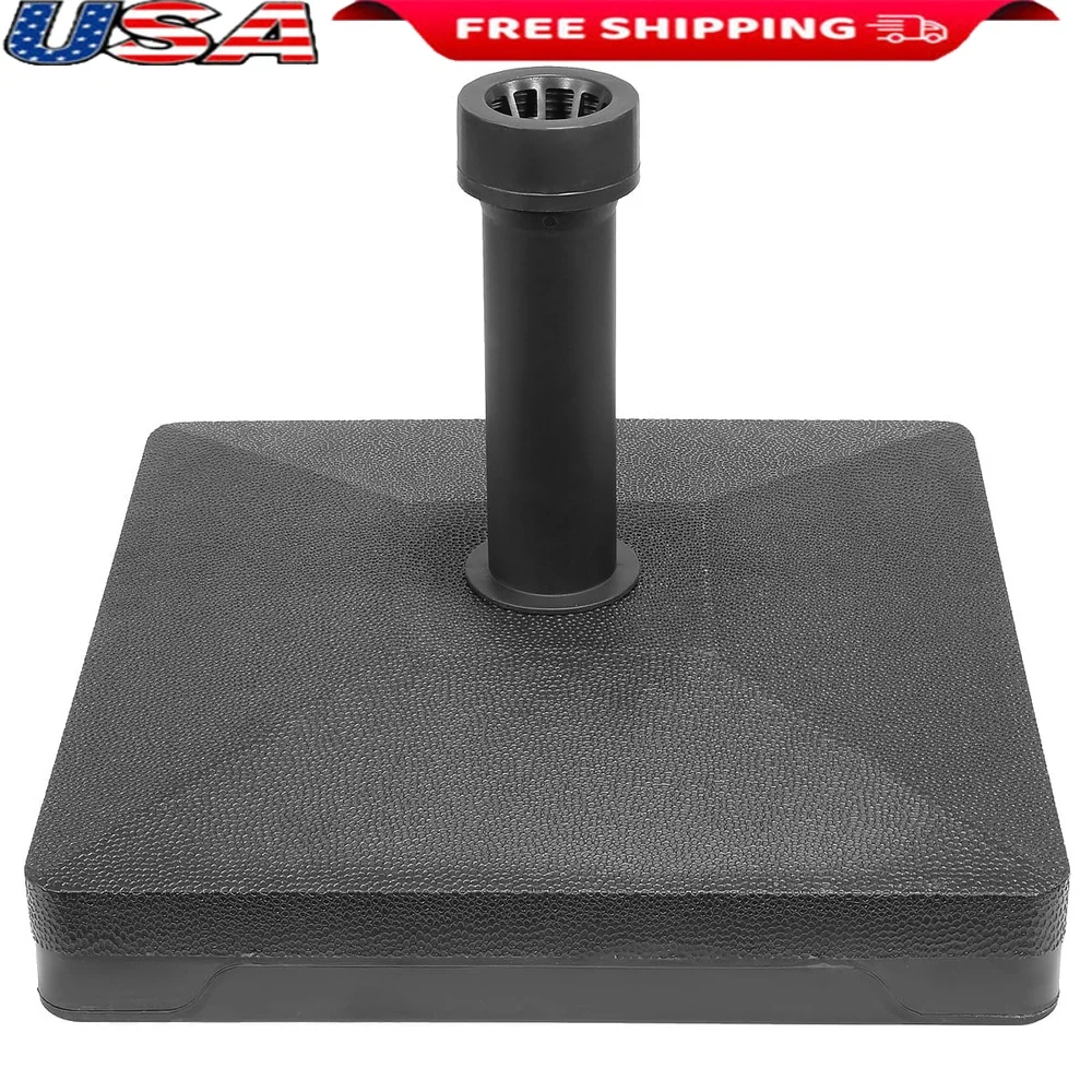 

35-фунтовая сверхмощная основа для зонта, заполняемая, водонепроницаемая, HDPE, стол для патио, универсальная совместимость, 6-9 футов, поддержка зонта, прочный