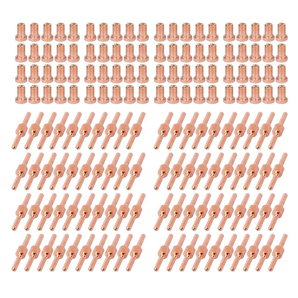 80/160pcs Consumables Extended Long Tip Electrodes and Nozzles for PT31 LG40 40A Air Plasma Cutter